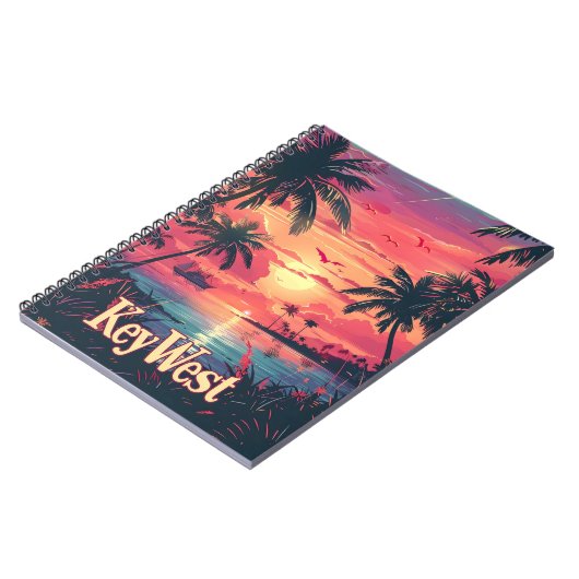 Key West Serenity: Tropische zonsondergang Notitieboek (Linkerzijde)