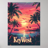 Key West Serenity: Tropische zonsondergang Poster (Voorkant)