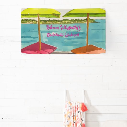 Key West-sfeer Bachelorette-weekend Spandoek (Insitu)