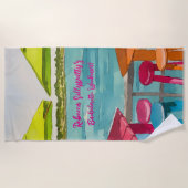 Key West-sfeer Jubileum Weekend Strandlaken (Voorkant)