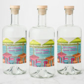 Key West-sfeer Jubileumweekend Likeurfles Etiket (Flessen)