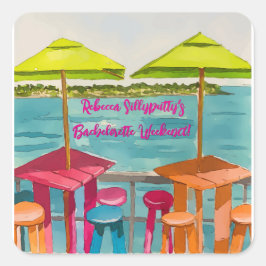 Key West Sfeer Meisjesweekend Vierkante Sticker