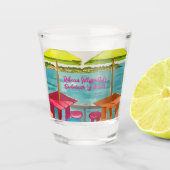 Key West-sfeer vrijgezellenweekend Shot Glas (Voorkant)