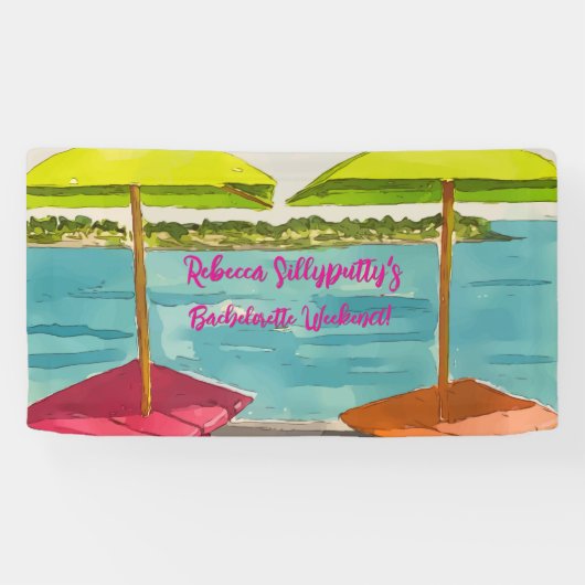 Key West-sfeer vrijgezellenweekend Spandoek (Horizontaal)