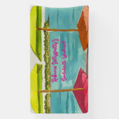 Key West-sfeer vrijgezellenweekend Spandoek (Verticaal)