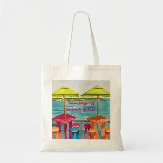 Key West-sfeer vrijgezellenweekend Tote Bag (Voorkant)