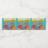 Key West-sfeer vrijgezellenweekend Waterfles Etiket (Enkel label)