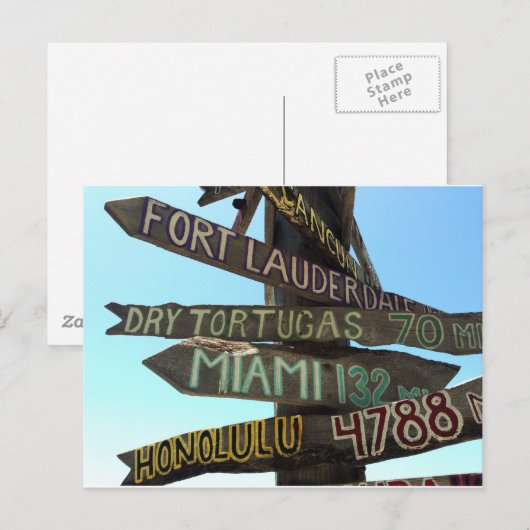 Key West Signs Briefkaart (Voorkant / Achterkant)