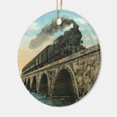 Key West-stoomlocomotief Keramisch Ornament (Links)