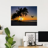 Key West Sunrise Tropical Paradise Poster (Thuiskantoor)