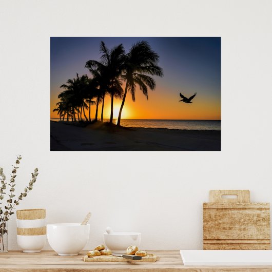 Key West Sunrise Tropical Paradise Poster (Keuken)