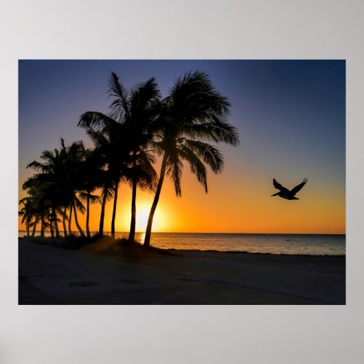 Key West Sunrise Tropical Paradise Poster (Voorkant)