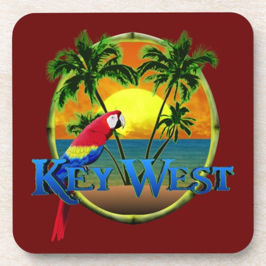 Key West Sunset Bier Onderzetter (Voorkant)