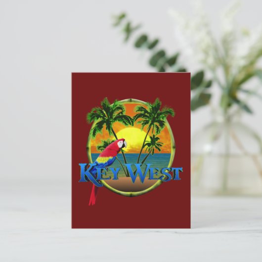 Key West Sunset Briefkaart (Staand voorkant)