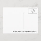 Key West Sunset Briefkaart (Achterkant)