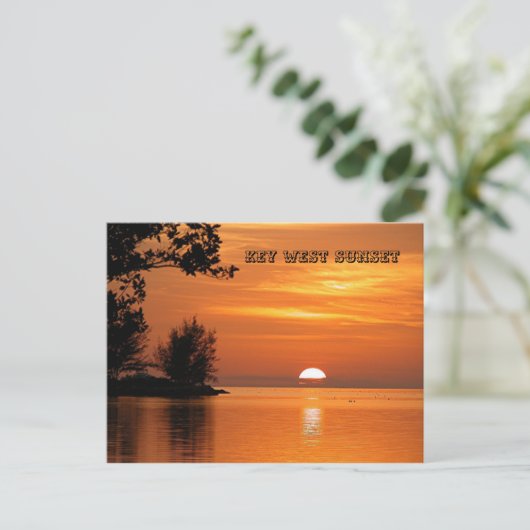 Key West Sunset Briefkaart (Staand voorkant)