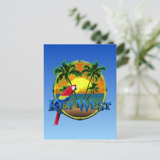 Key West Sunset Briefkaart (Staand voorkant)