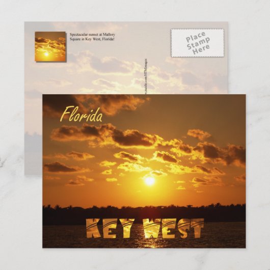 Key West Sunset Briefkaart (Voorkant / Achterkant)