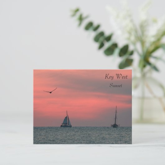 Key West Sunset Briefkaart (Staand voorkant)