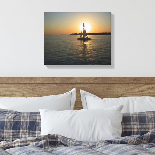 Key West Sunset Canvas Afdruk (Insitu (Slaapkamer))
