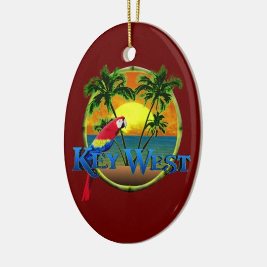 Key West Sunset Keramisch Ornament (Links)
