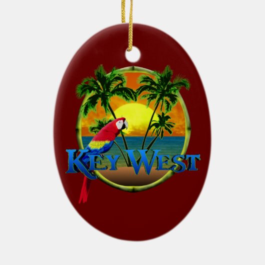 Key West Sunset Keramisch Ornament (Achterkant)