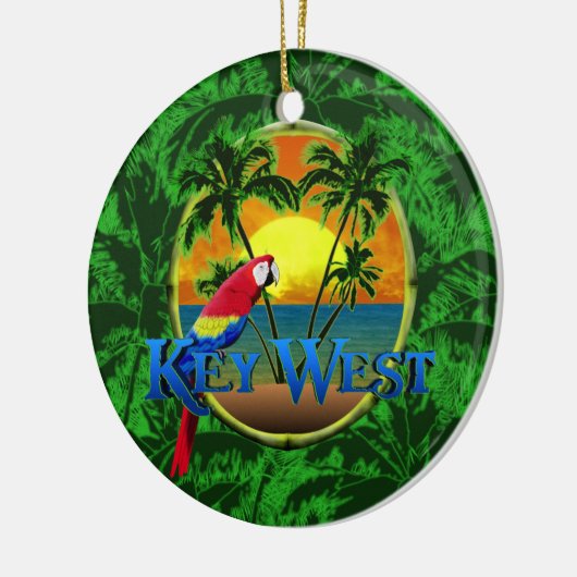 Key West Sunset Keramisch Ornament (Links)