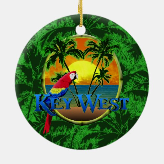 Key West Sunset Keramisch Ornament (Achterkant)
