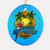 Key West Sunset Keramisch Ornament (Links)