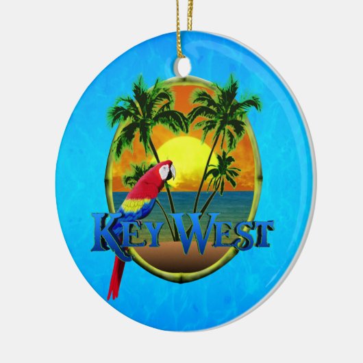 Key West Sunset Keramisch Ornament (Links)