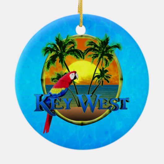 Key West Sunset Keramisch Ornament (Achterkant)