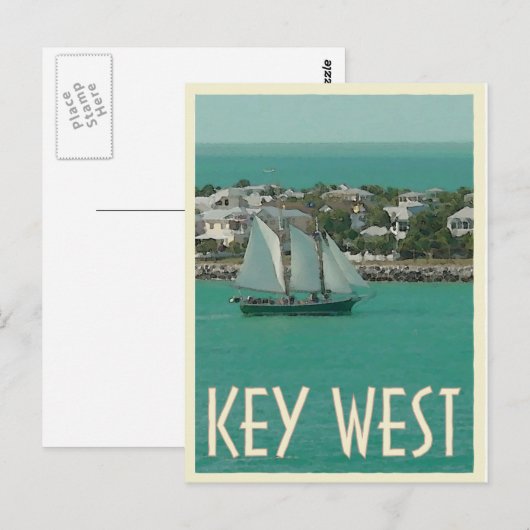 Key West Sunset Key  stijl Briefkaart (Voorkant / Achterkant)