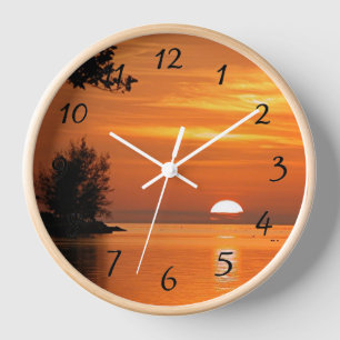 Key West Sunset Large Clock