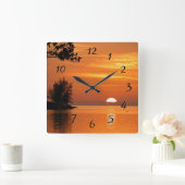 Key West Sunset Large Clock Vierkante Klok (Huis)