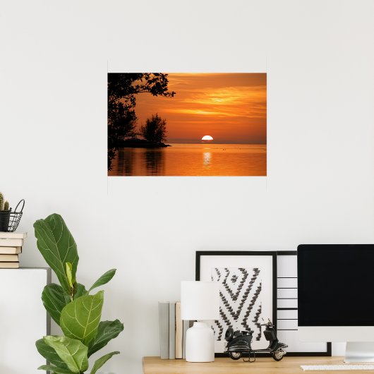 Key West Sunset Poster (Thuiskantoor)