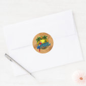 Key West Sunset Ronde Sticker (Envelop)