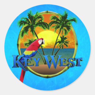 Key West Sunset Ronde Sticker
