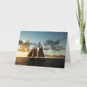 Key West Sunset Sail Foto Wenskaart Kaart