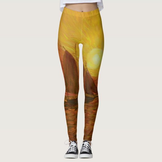 Key West Sunset Sailing Leggings (Voorkant)