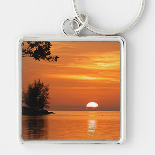 Key West Sunset, schilderachtig foto, Sleutelhange Sleutelhanger (Voorkant)