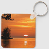 Key West Sunset, schilderachtig foto, Sleutelhange Sleutelhanger (Achterkant)