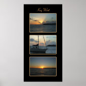 Key West sunset triptych Poster (Voorkant)
