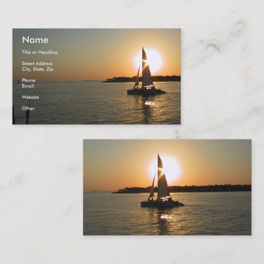 Key West Sunset Visitekaartje (Voorkant / Achterkant)