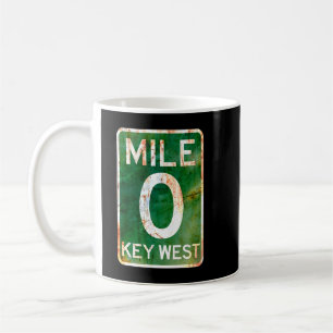 Key West T Shirt Mile 0 Florida Sign T-shirt Ruste Koffiemok