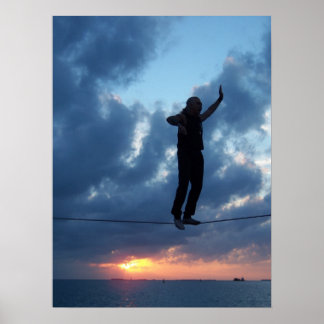Key West Tightrope Walker op Sunset Poster