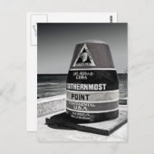 Key West to Cuba Southernmost Distance Marker Briefkaart (Voorkant / Achterkant)