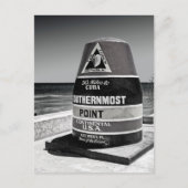 Key West to Cuba Southernmost Distance Marker Briefkaart (Voorkant)