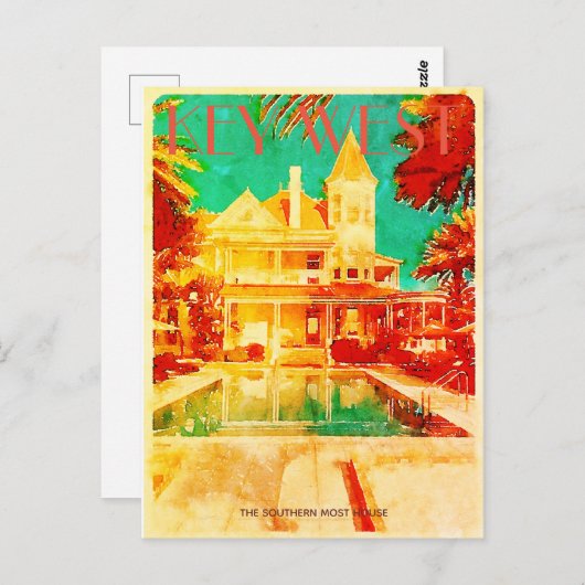  Key West Travel Briefkaart (Voorkant / Achterkant)