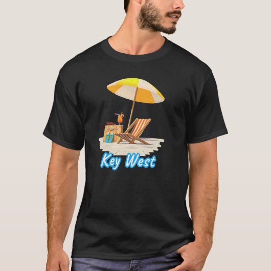 Key West Tropical Beach Ga weg Florida Vakantie T-shirt (Voorkant)