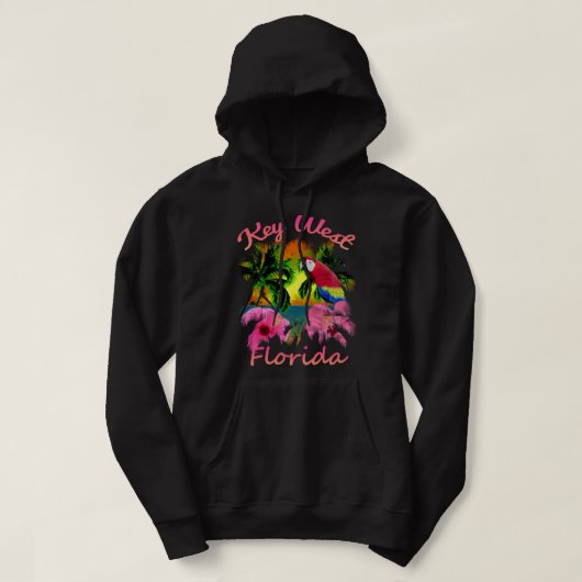 Key West Tropical Beach Sunset Long-hoes Hoodie (Design voorkant)